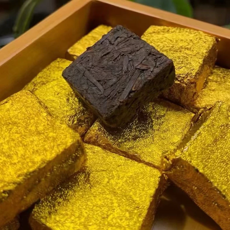 2017年原料普洱熟茶小金砖每块7克便携装