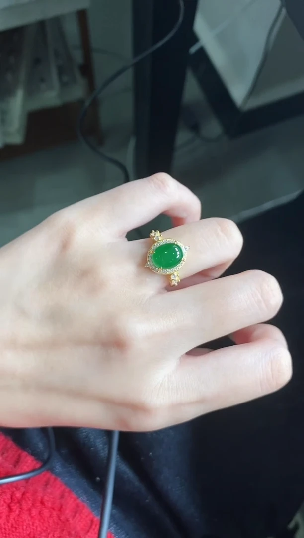 【闪购商品】翡翠戒指银S925镶嵌51151