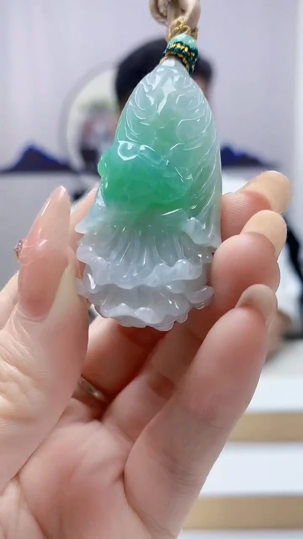 未镶嵌定制翡翠4917DD-毛货挂件33