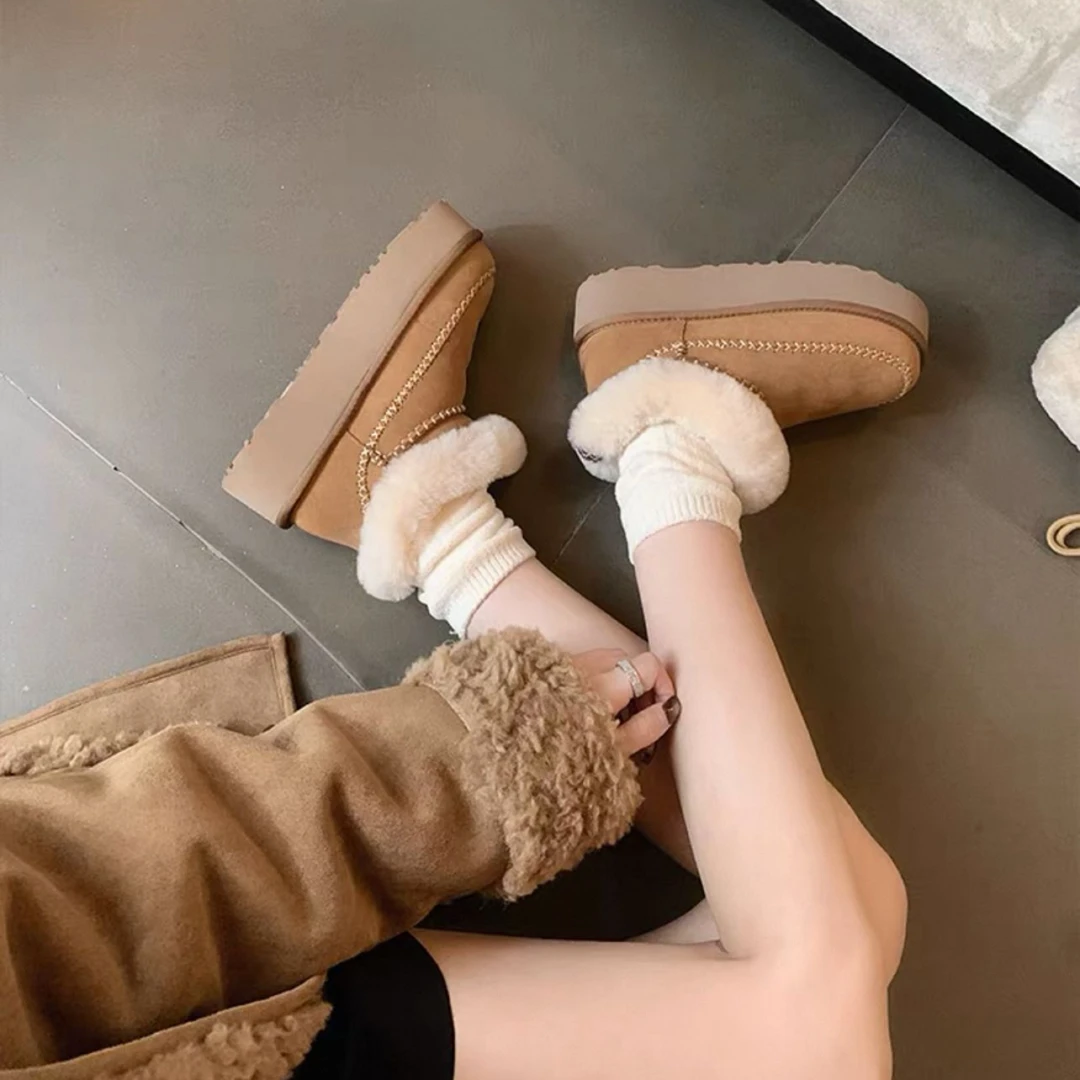 【雪地靴】阿尔派阿哥家2025新款冬季百搭雪地靴加绒加厚保暖棉鞋