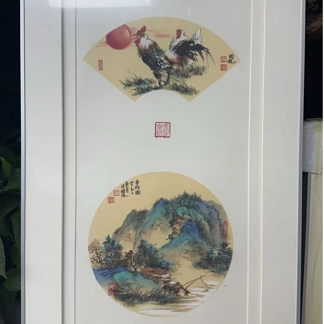 现货，张老师（国锐），山水，68*34，扇面加圆，16号