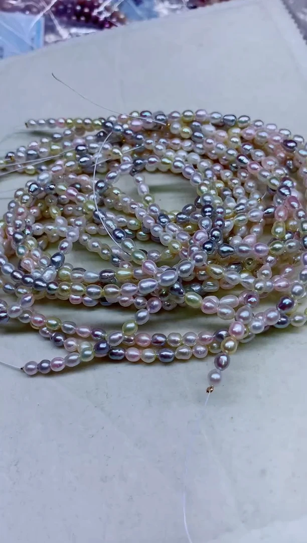 淡水珍珠合金项链多样性发其一，非无暇