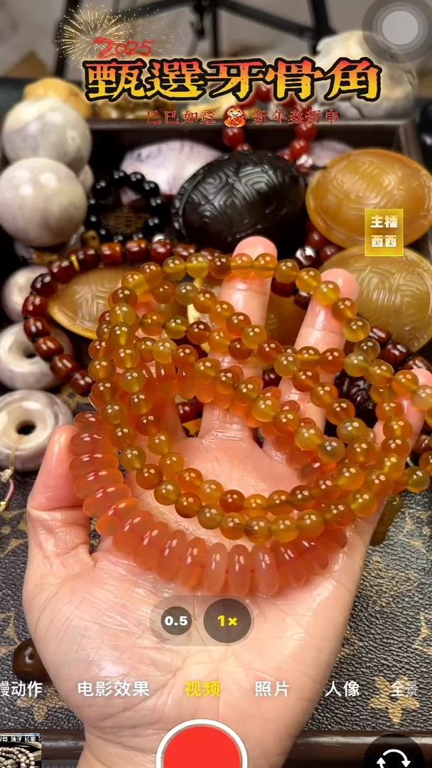 【闪购商品】驼骨手串/手链鱼精石手串1.5+0.8108蜜驴