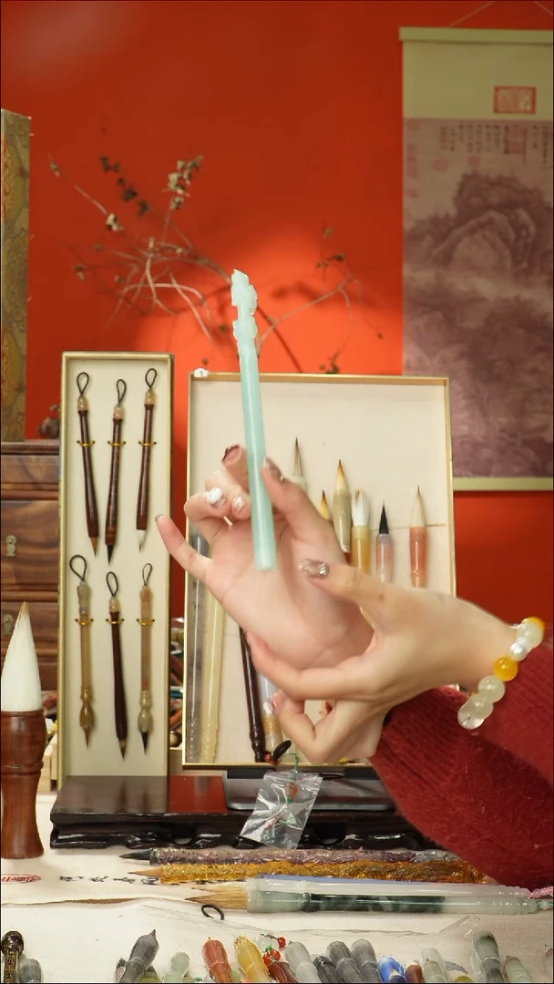 362号闪孤品高货毛笔链接 清水试笔 蘸墨不退