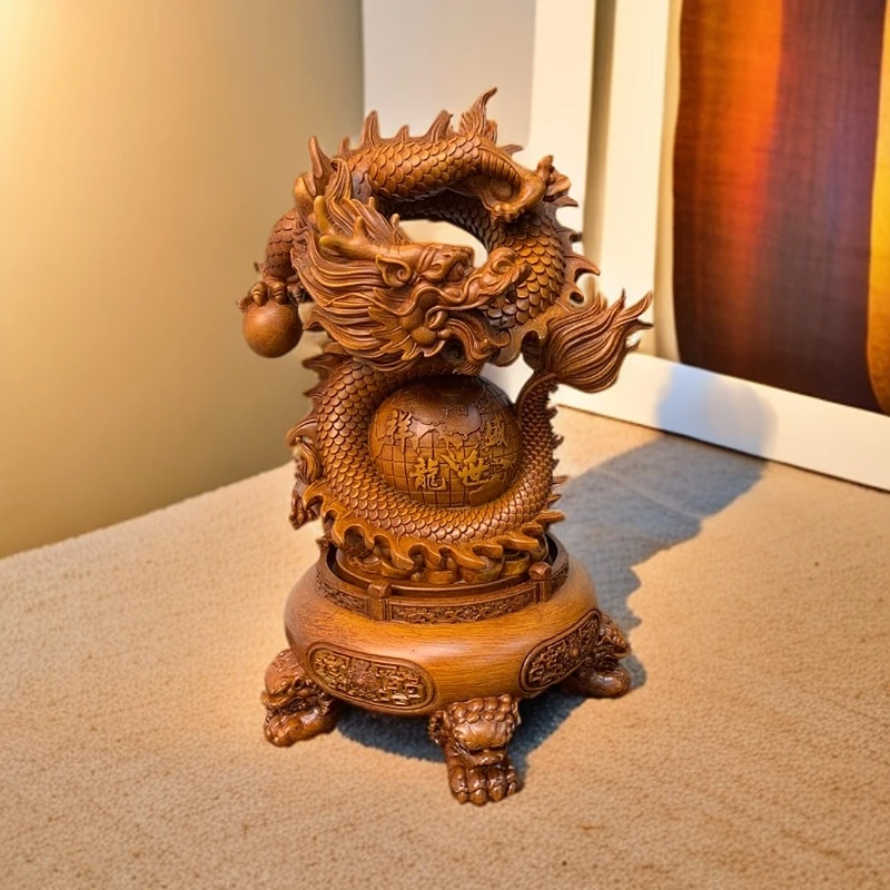 祥龙盛世可旋转高32长22玄关摆件高端大气上档次