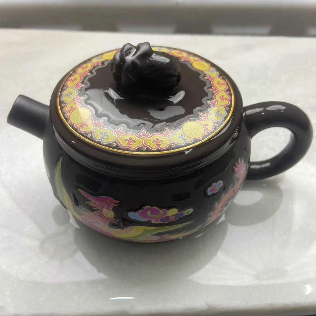 【闪购商品】R深井老紫泥龙凤呈祥（遇热变色）百财汉瓦壶