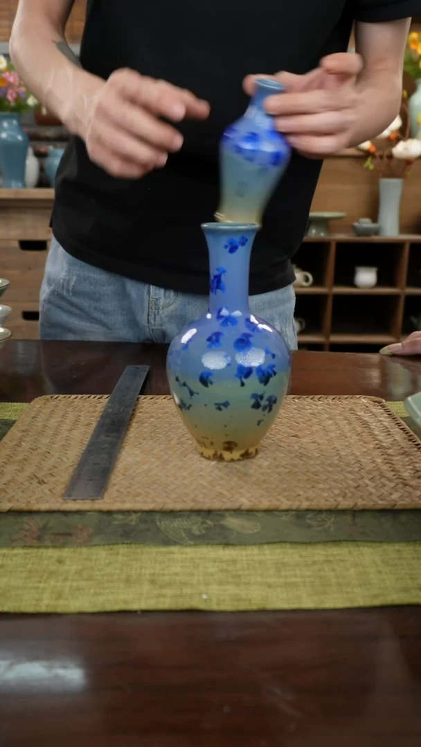 陶瓷一件包邮结晶釉花瓶全品