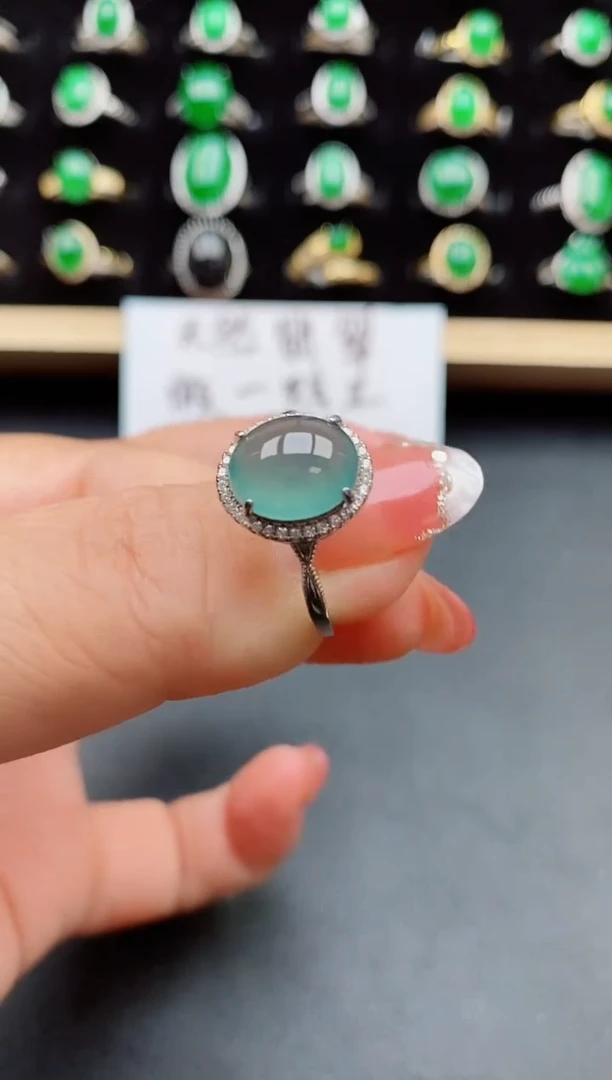 【闪购商品】翡翠戒指银S925镶嵌508500