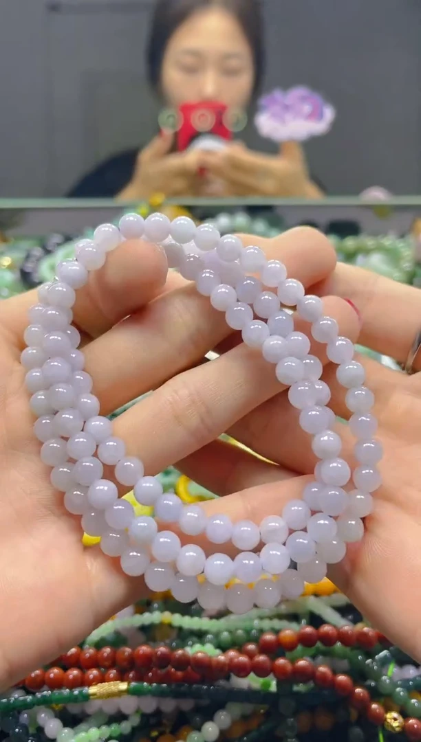 颈饰未镶嵌翡翠5MM/U/翡翠A货，一件也是批发价