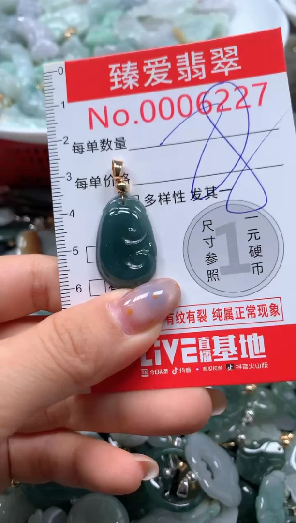 翡翠未镶嵌吊坠(不含链)6227