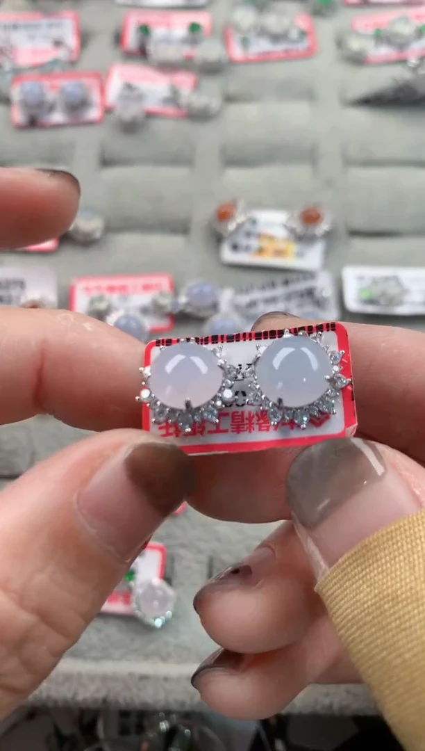 银S925镶嵌戒指翡翠444   4