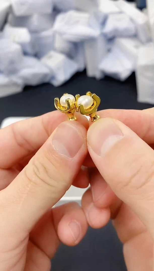 未镶嵌耳饰淡水珍珠ED1071