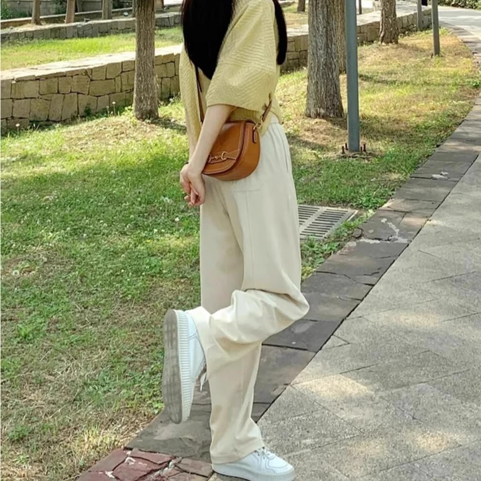 休闲裤女夏季搭配套装时尚女装小个子穿搭减龄休闲衣服装裤子