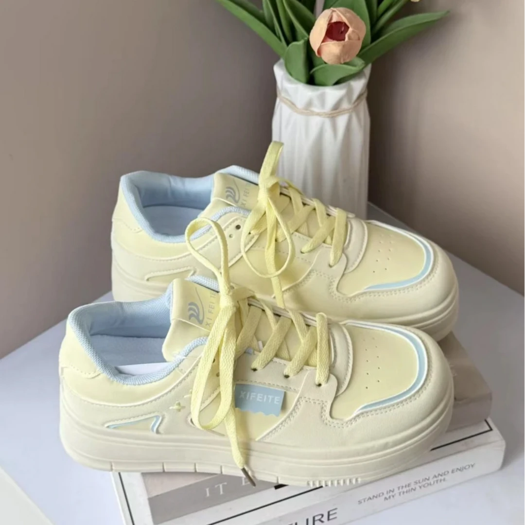 百搭校园风板鞋2025夏季新款潮流休闲运动舒适小白鞋-xy035