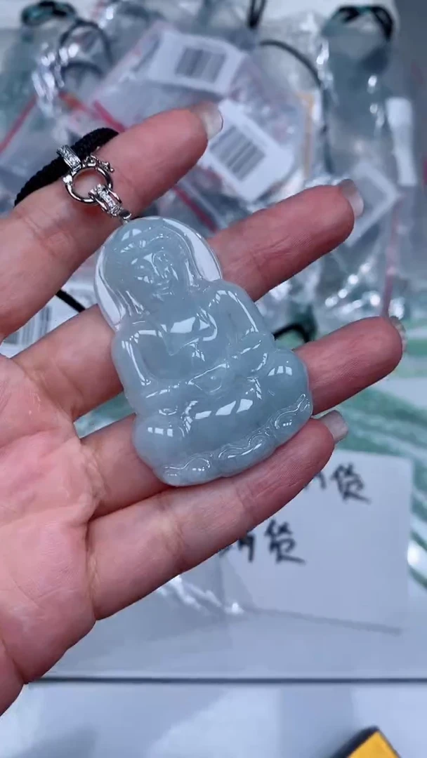 颈饰银S925镶嵌翡翠吊坠