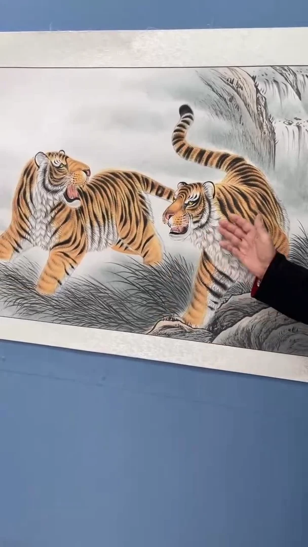 国画傅鸿义-虎跃山河