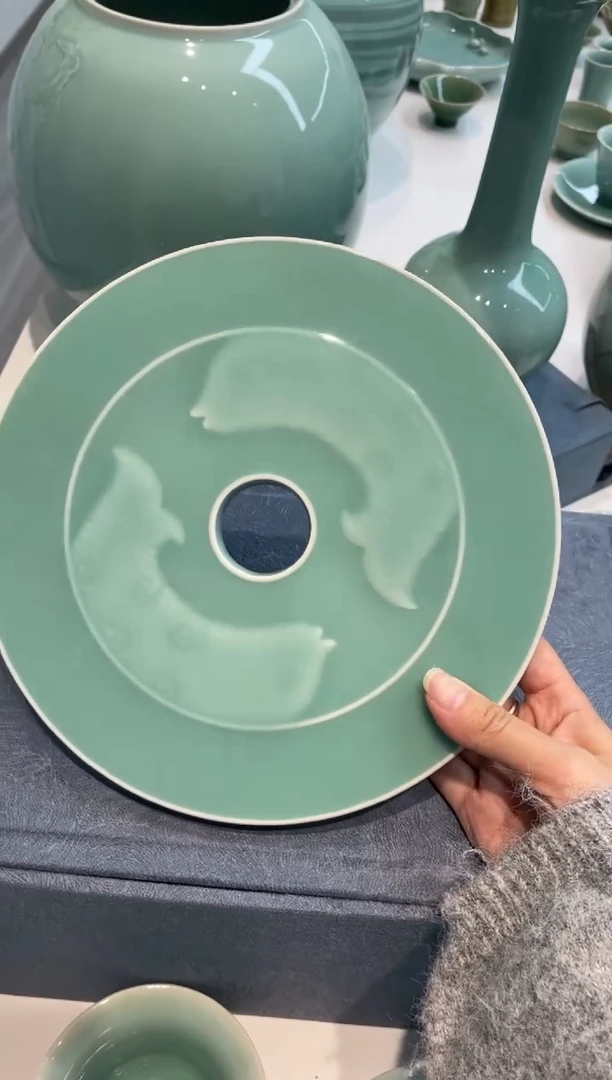 瓷纯手工 特价福利 微瑕 慧仙青瓷