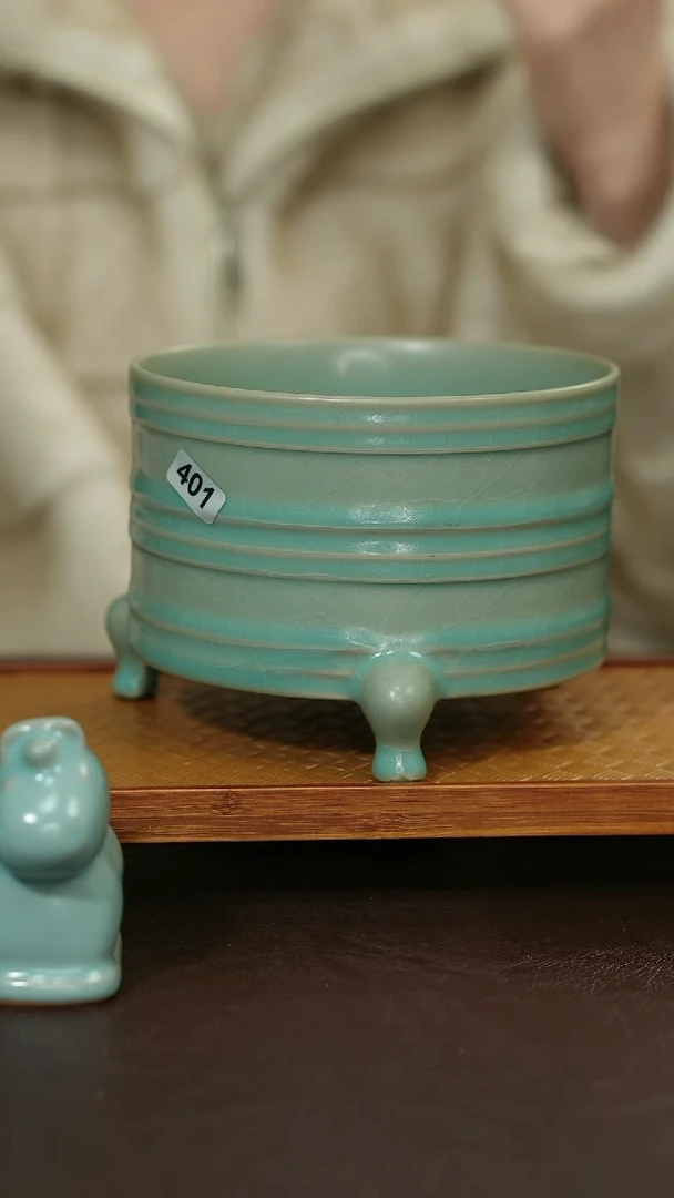 摆件瓷401微瑕原矿原釉汝宋汝瓷