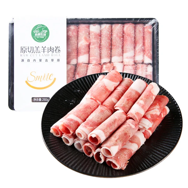 【新包装】永辉农场原切羔羊肉卷 280g