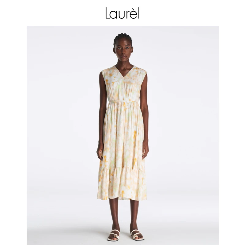 【粉丝专享】Laurel幻影花无袖收腰连衣裙LWL341Y13600
