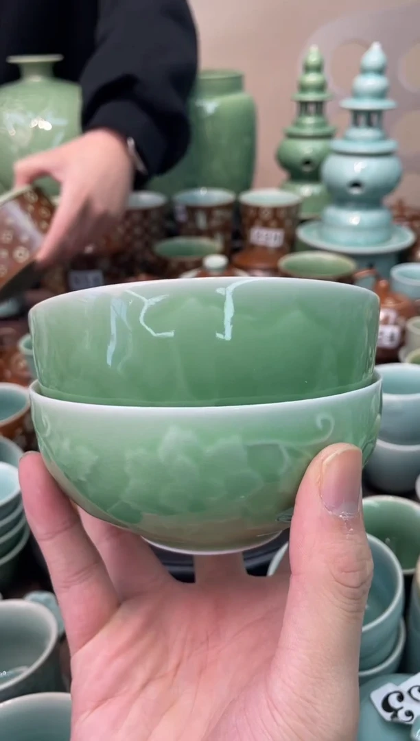 瓷画片随机特价福利 微瑕 慧仙青瓷
