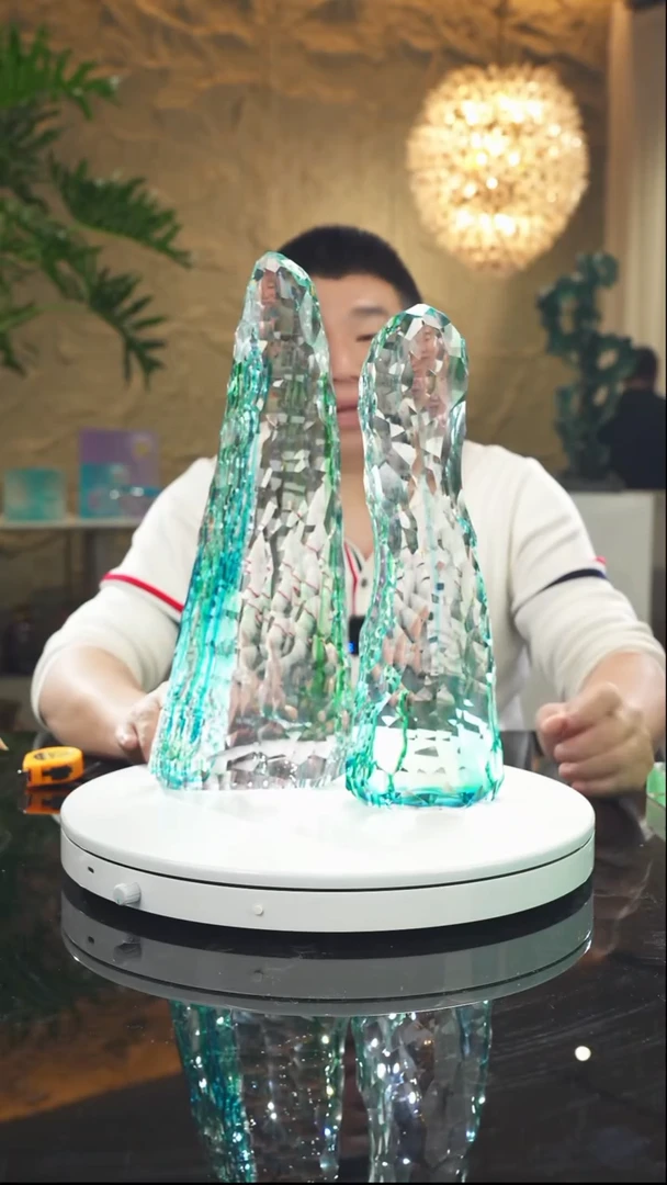 【闪购商品】瓷片福利假山凹切面摆件一对