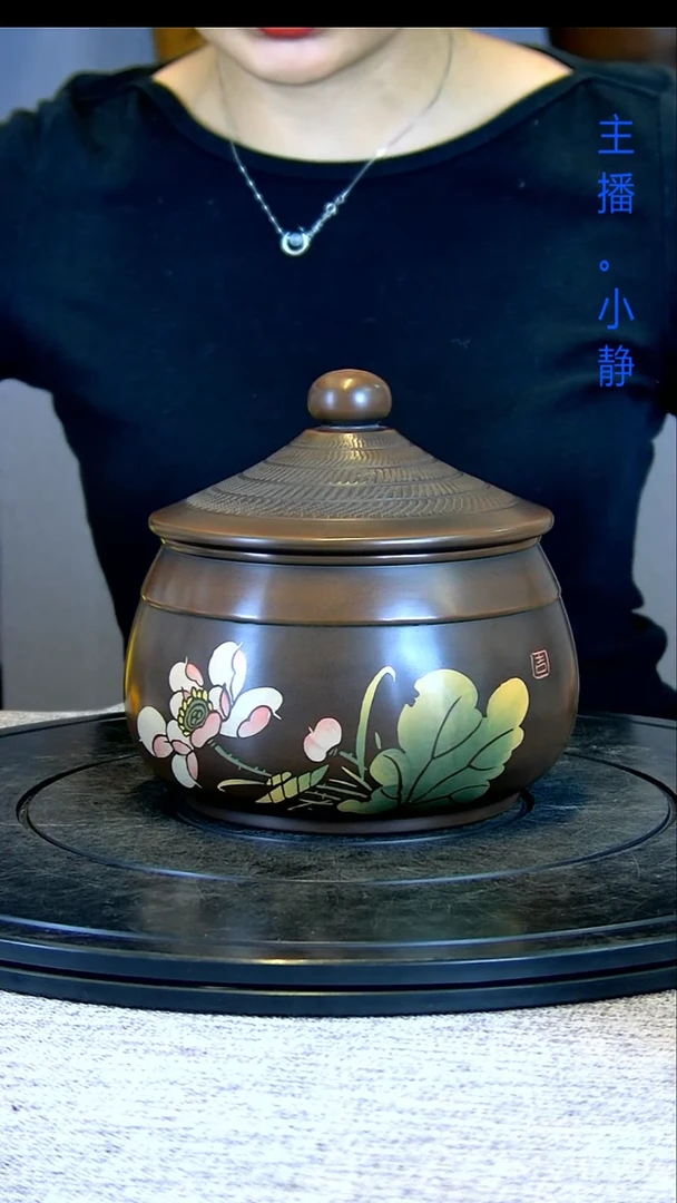 建水全手工紫陶茶罐精磨微瑕疵117