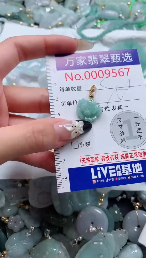 翡翠未镶嵌颈饰9567