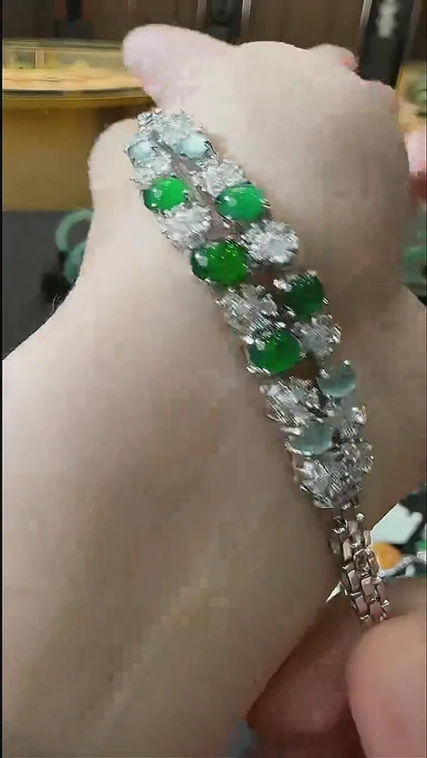 颈饰银S925镶嵌翡翠s925银镶嵌-天然A货翡翠