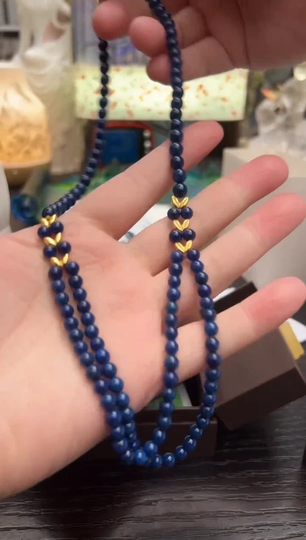 星空凝望皇家蓝珊瑚玉项链