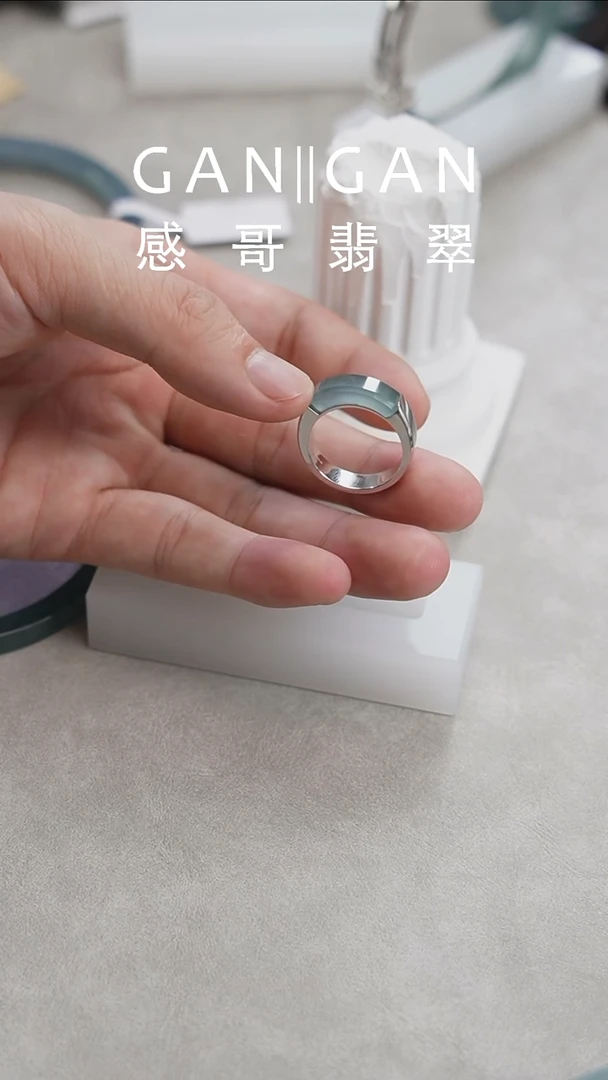 未镶嵌手镯翡翠上***影预定 冰方戒 蓝冰 23号