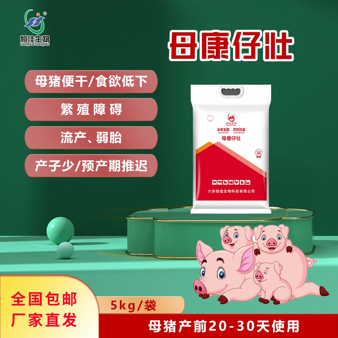 恒佳生物母康仔壮5kg/袋本品10斤拌料 700斤母猪妊娠后期猪饲料