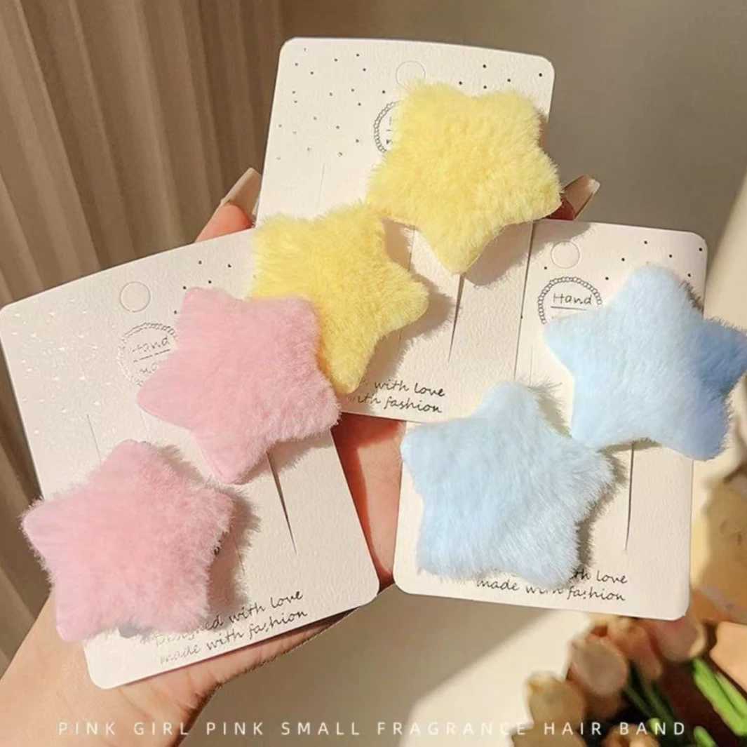 少女发绳边夹彩色红色卡通风卡通头饰【8米飞，不够随机飞】