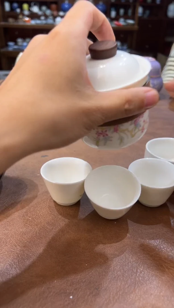 真的很便宜超好看会开片的旅行茶具