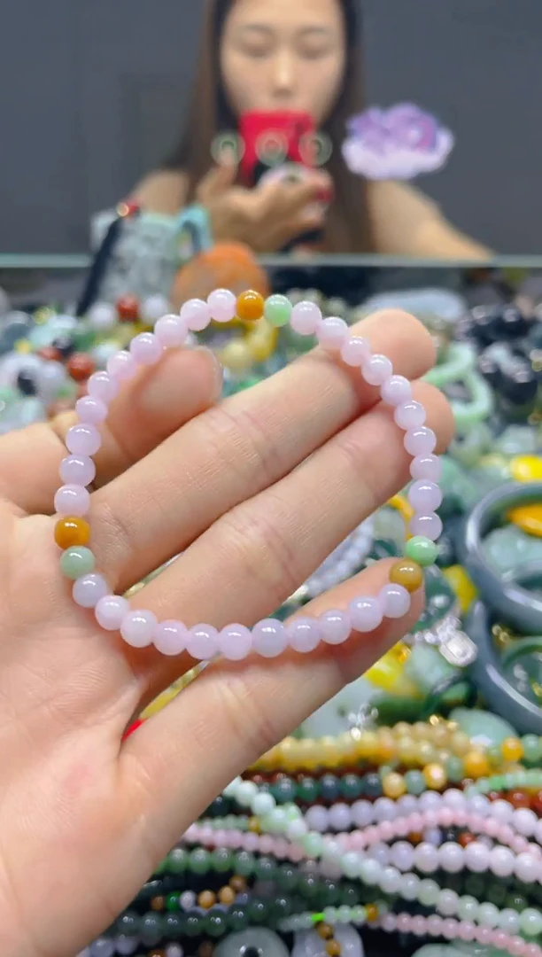 颈饰未镶嵌翡翠5MM/D/翡翠A货，一件也是批发价