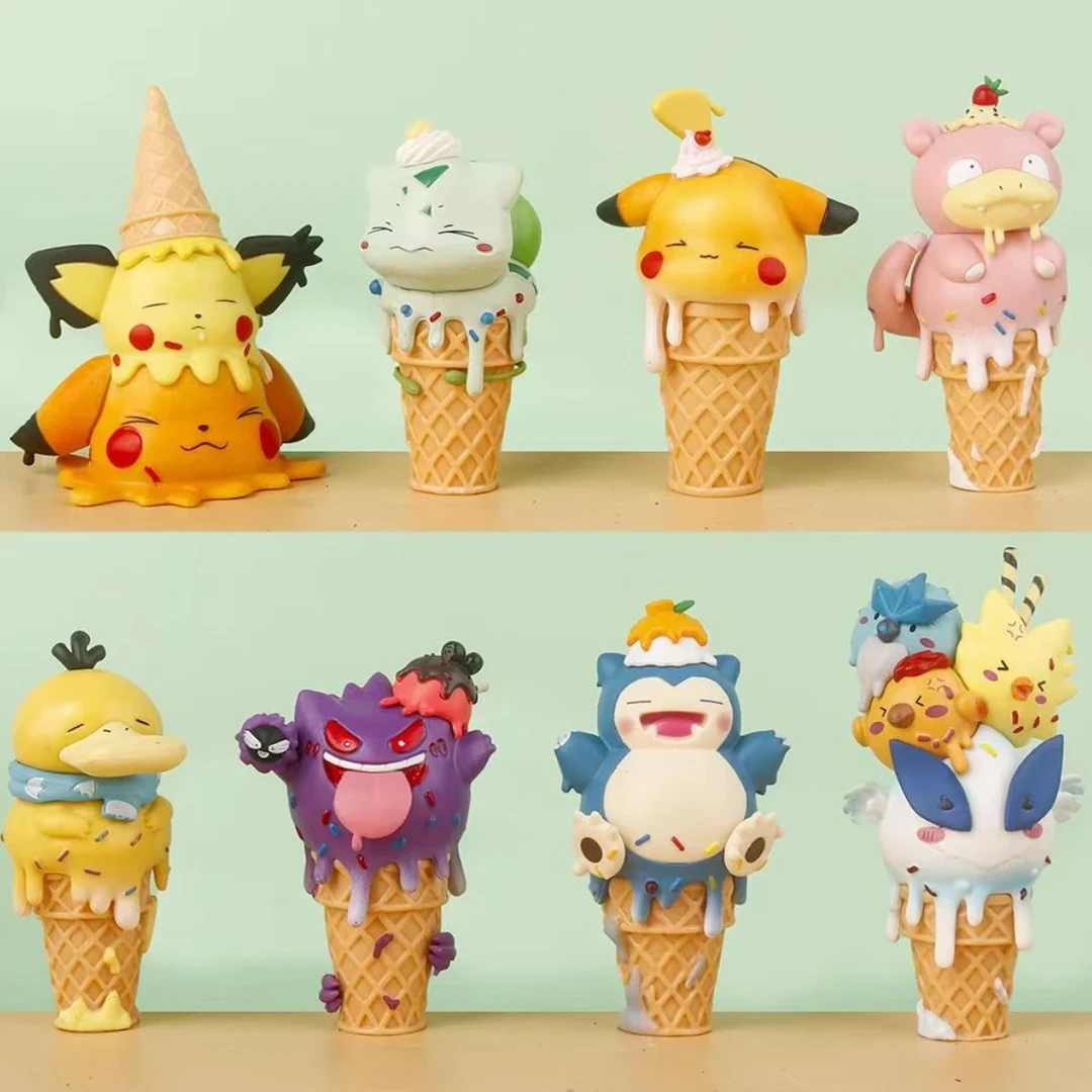 【直播拆】许愿+对对碰 宝可梦甜筒系列手办摆件