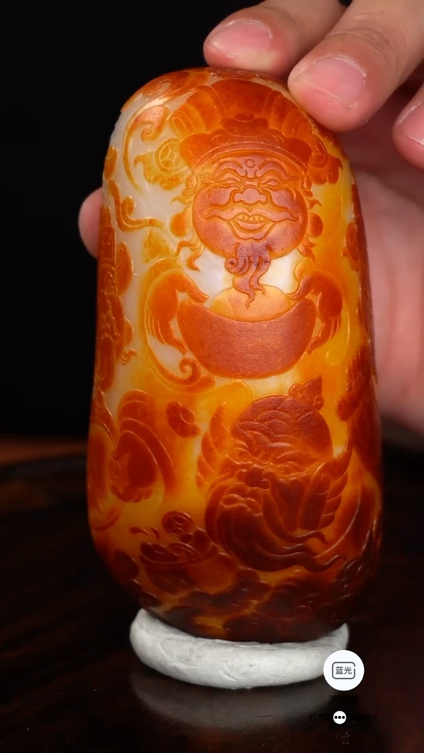 未镶嵌和田玉摆件笑*尘福禄寿