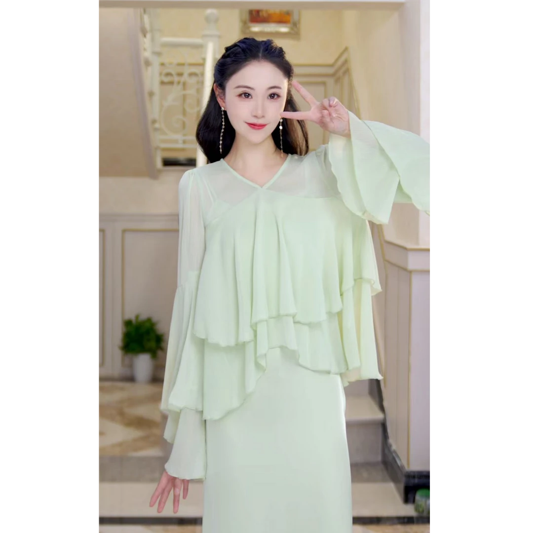 时尚休闲吊带连衣裙两件套813830