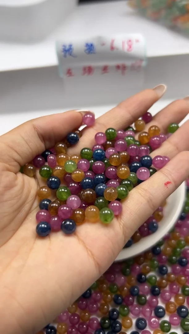 未镶嵌颈饰碧玺w20碧玺6mm*40颗