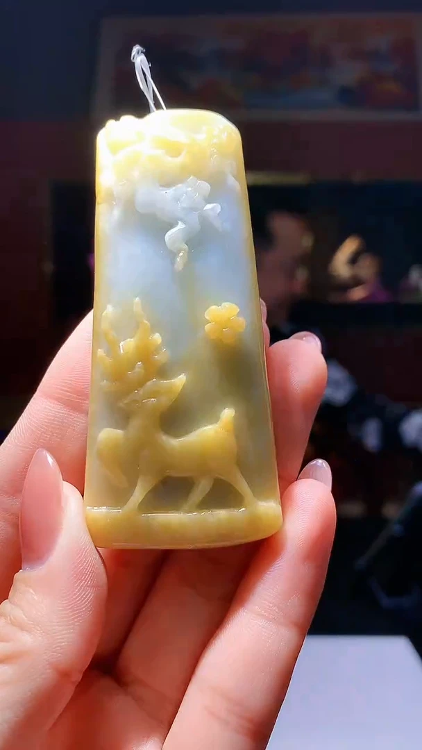 【闪购商品】定制翡翠未镶嵌1034hm-毛货挂件27