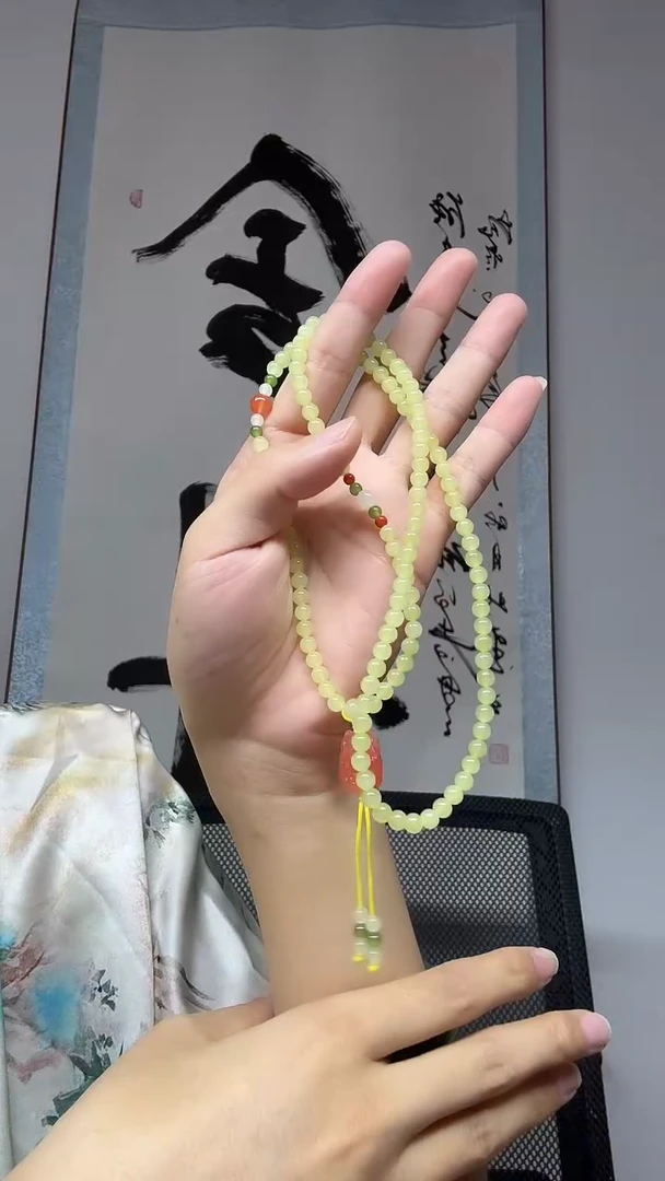 项链未镶嵌和田玉（黄玉）卡5