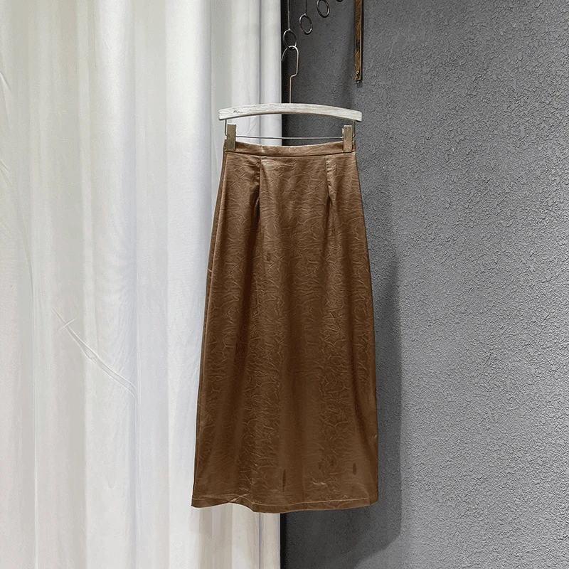 西装裙子中长款包臀直筒裙女显瘦气质开叉时尚高腰休闲半身裙