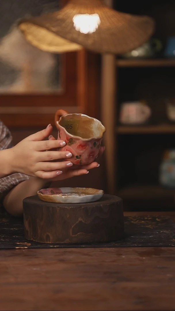陶瓷景德镇高温釉下手绘陶瓷005
