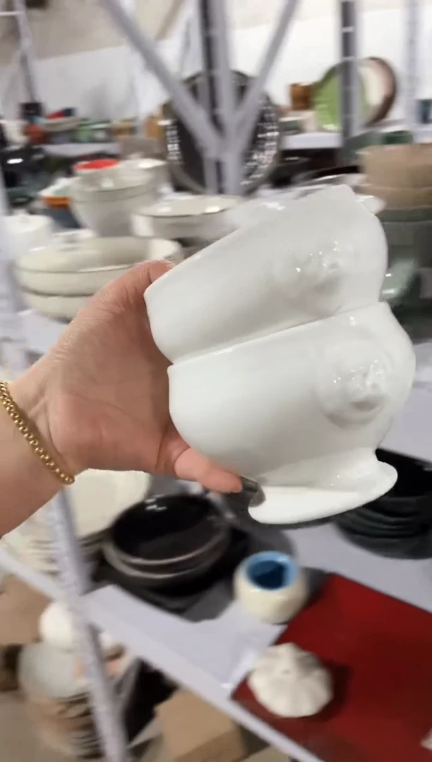 【闪购商品】碗微瑕（2件套）狮子头甜品碗