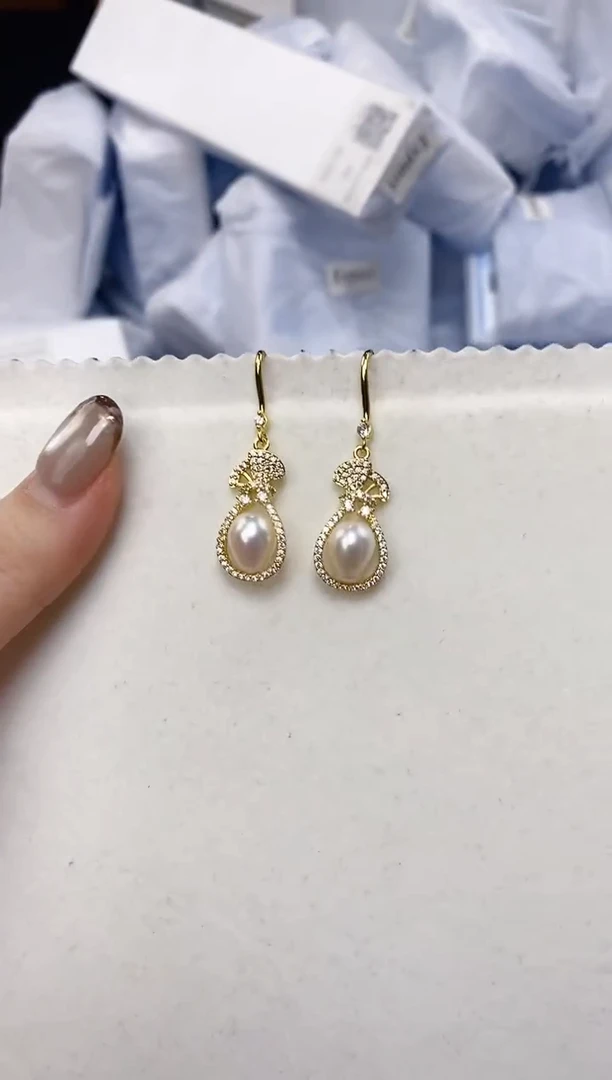 未镶嵌耳饰淡水珍珠ED1060