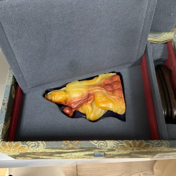 篆刻宋聪SX50203-Z嘉福久远 带盒子底座