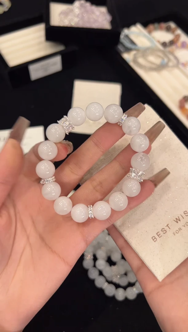 【闪购商品】水晶手链合金白幽灵手链x1057
