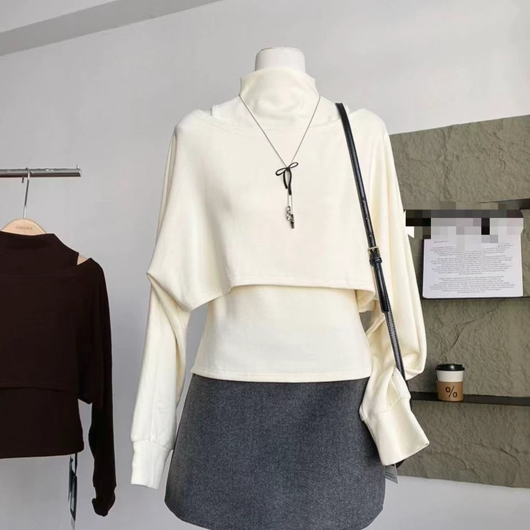 2025新款气质上衣马甲披肩针织衫两件套