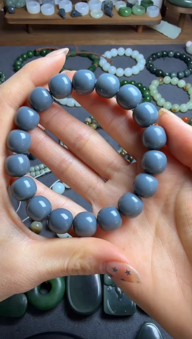 未镶嵌手链和田玉12mm