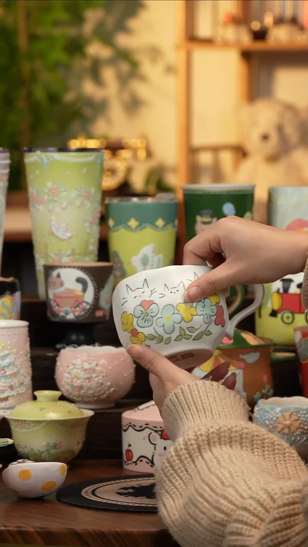 瓷片瓷A089景德镇原创手工陶瓷